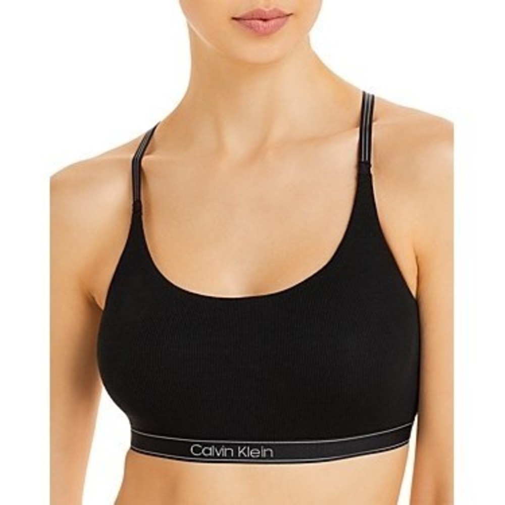 Calvin Klein Bralette Black Modal Fabric, Pull-On XS